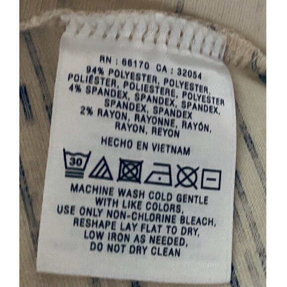 Anthropologie Deletta Womens Medium Ivory Blue Pleated Top V Neck Stretch - Picture 6 of 7